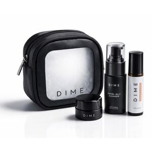 DIME Skincare Travel Set Jelly Cleanser, Immunity Boost, Luminosity Eye Serum